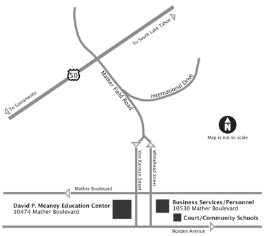 Map to Sacramento County Office of Education